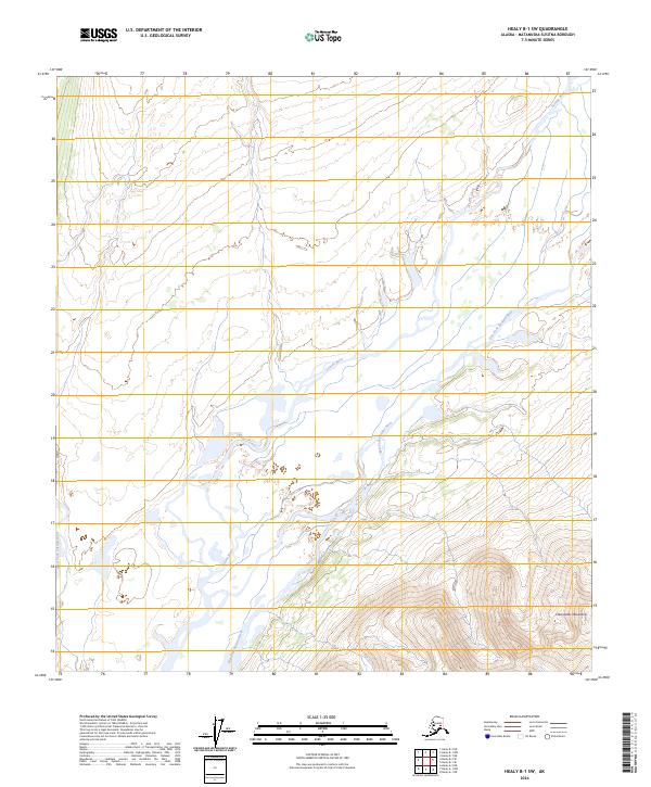 USGS Topographic Map – Healy B-1 SW