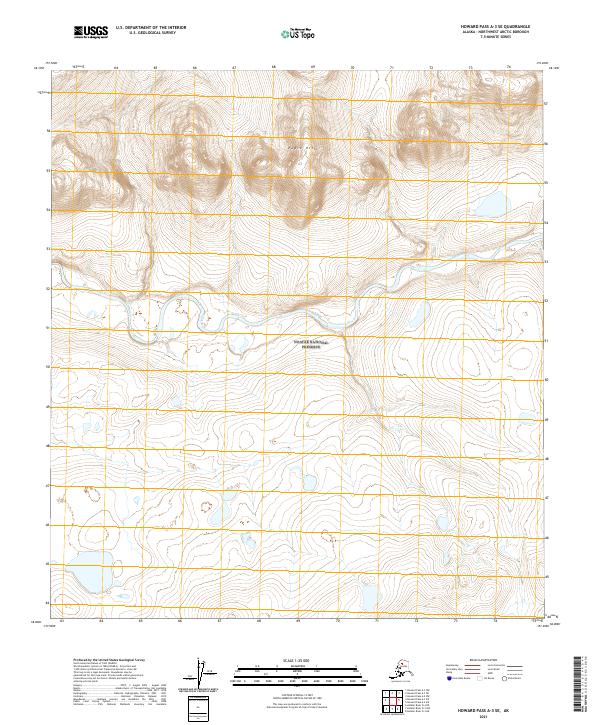 2021 Map of Howard Pass A-3 SE, 2021 Print