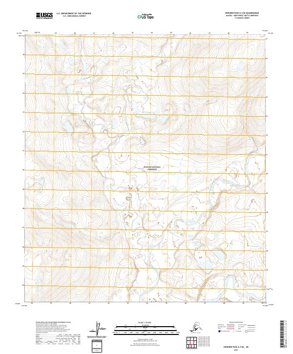 2021 Map of Howard Pass A-4 SE, 2021 Print