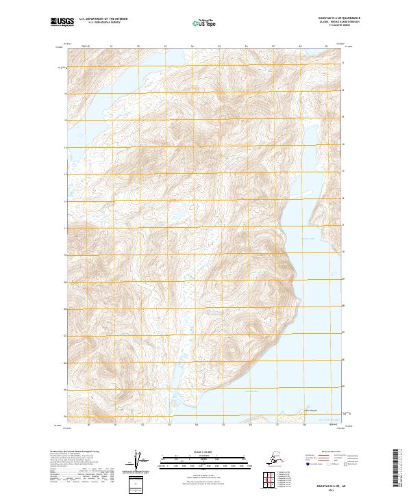 USGS Topographic Map – Kaguyak D-6 NE
