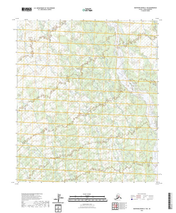 2024 Map of Kantishna River A-1 NE, 2024 Print