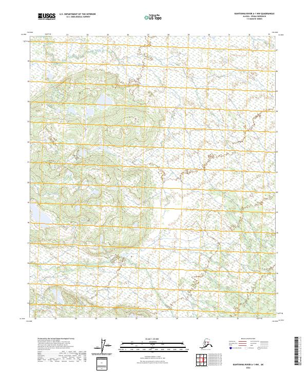 2024 Map of Kantishna River A-1 NW, 2024 Print