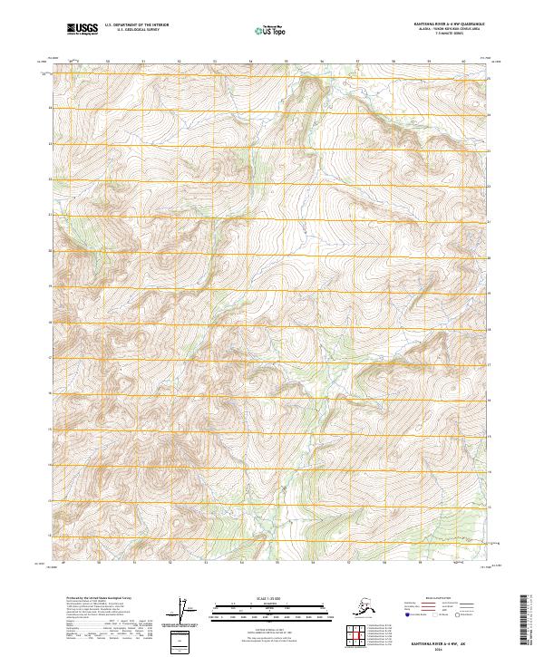 2024 Map of Kantishna River A-4 NW, 2024 Print