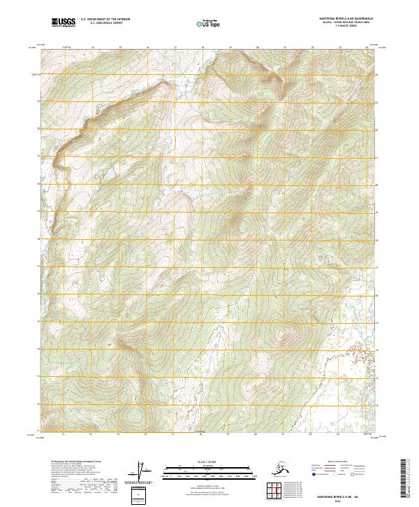 2024 Map of Kantishna River A-6 NE, 2024 Print