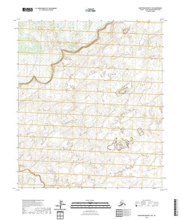2024 Map of Kantishna River B-1 NE, 2024 Print