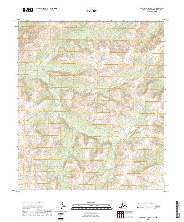 2024 Map of Kantishna River B-4 SE, 2024 Print