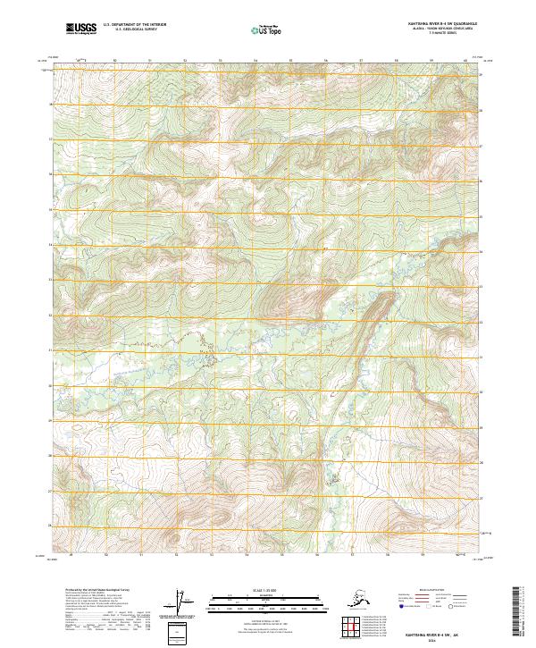 2024 Map of Kantishna River B-4 SW, 2024 Print