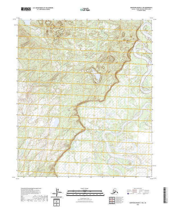 2024 Map of Kantishna River C-1 NE, 2024 Print