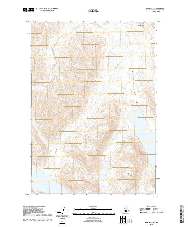 2021 Map of Karluk B-1 SW, 2021 Print