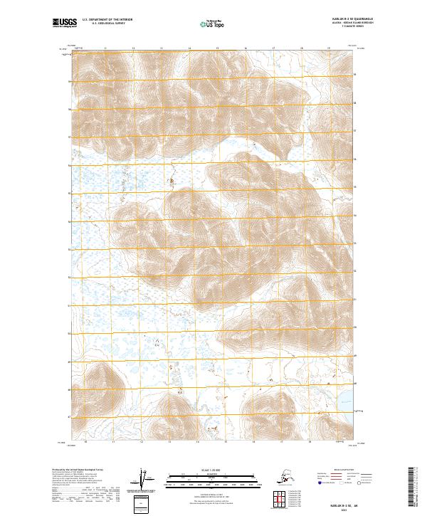 2021 Map of Karluk B-2 SE, 2021 Print