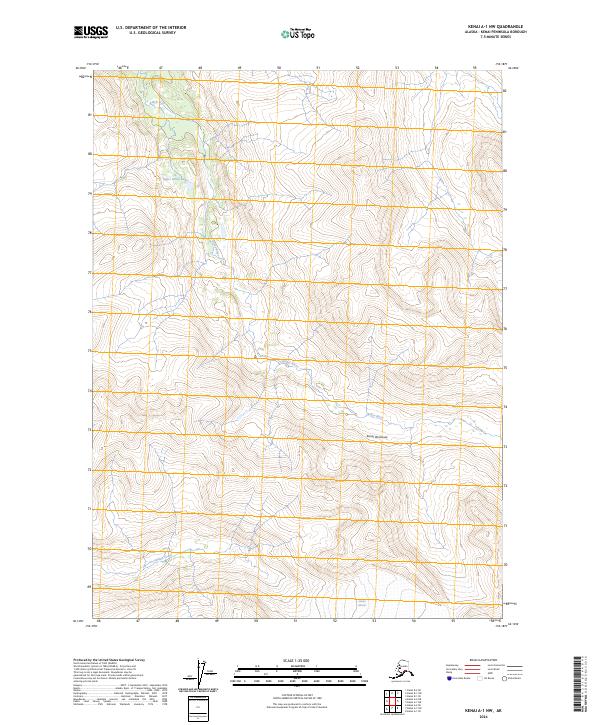 USGS Topographic Map – Kenai A-1 NW