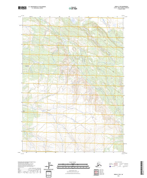 USGS Topographic Map – Kenai A-3 SW