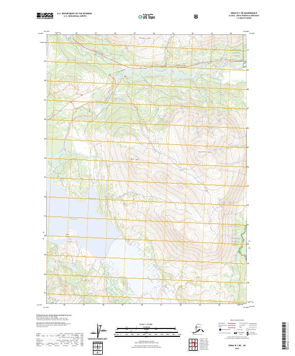 USGS Topographic Map – Kenai B-1 NE