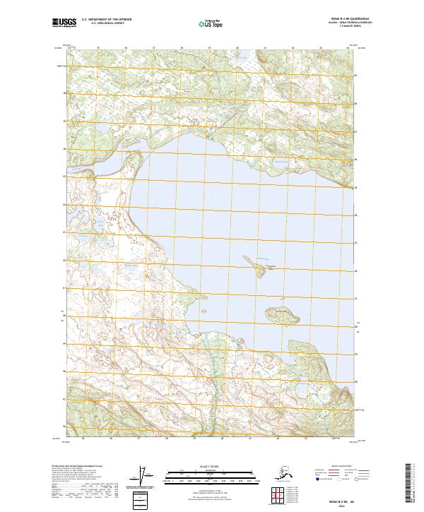 USGS Topographic Map – Kenai B-2 NE