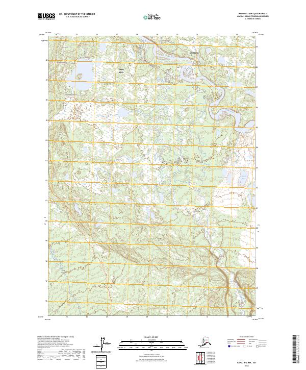 USGS Topographic Map – Kenai B-2 NW