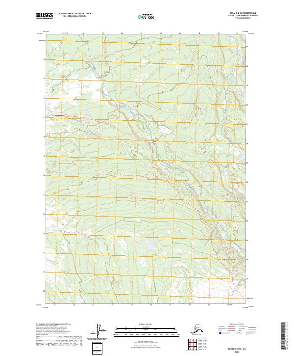 USGS Topographic Map – Kenai B-2 SW