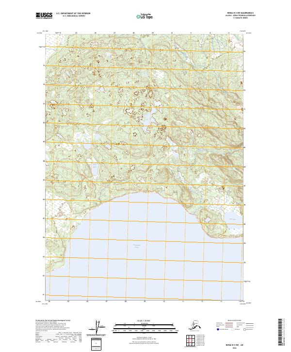 USGS Topographic Map – Kenai B-3 SW