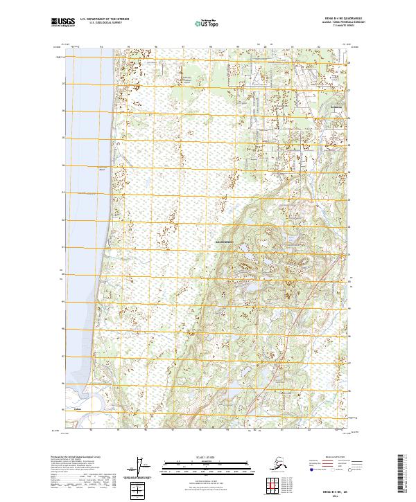 USGS Topographic Map – Kenai B-4 NE