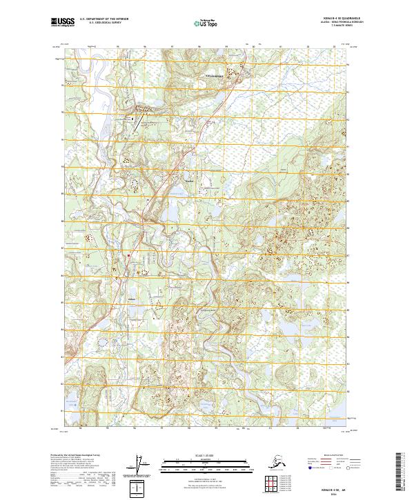 USGS Topographic Map – Kenai B-4 SE
