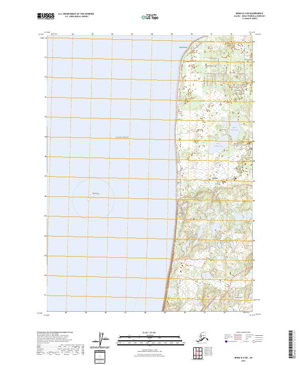 USGS Topographic Map – Kenai B-4 SW