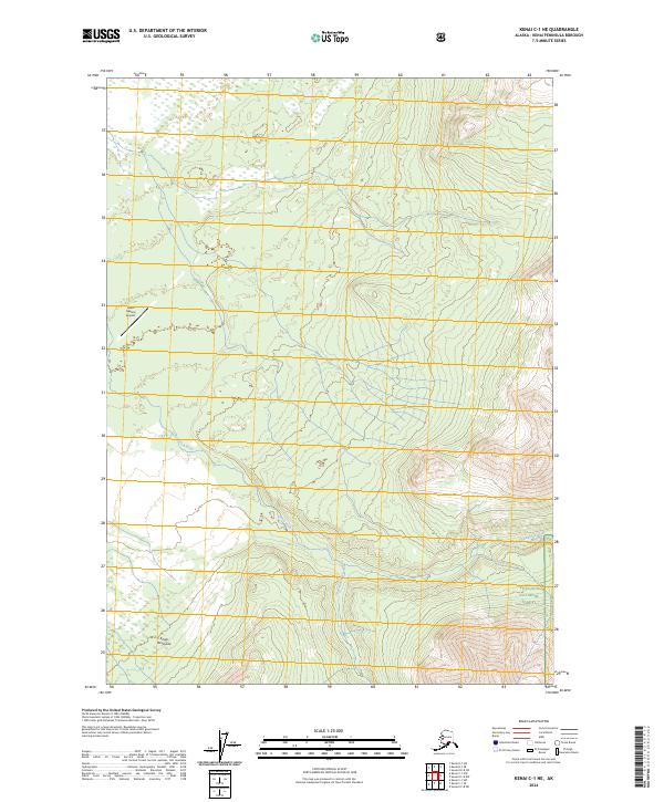 USGS Topographic Map – Kenai C-1 NE