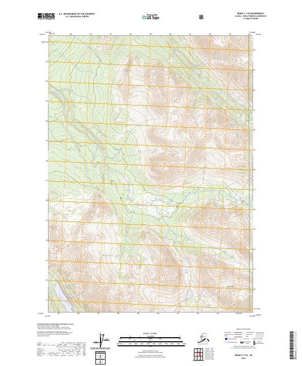 USGS Topographic Map – Kenai C-1 SE