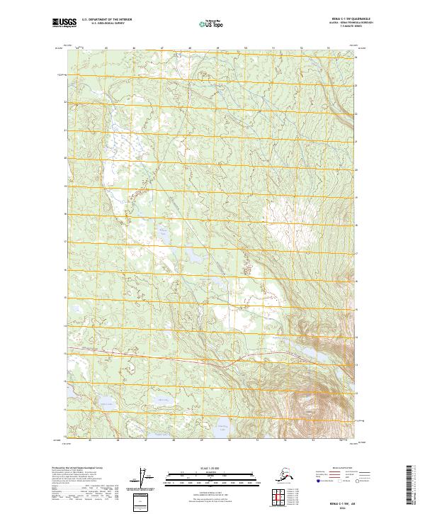 USGS Topographic Map – Kenai C-1 SW