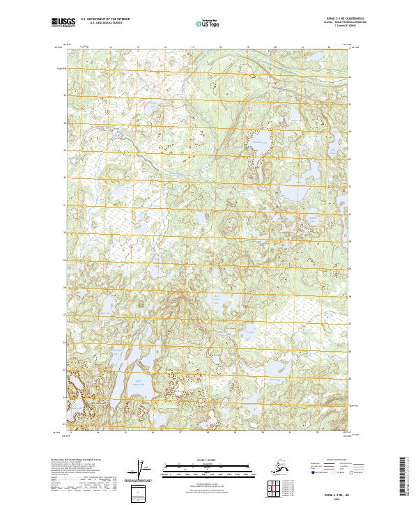 USGS Topographic Map – Kenai C-3 NE