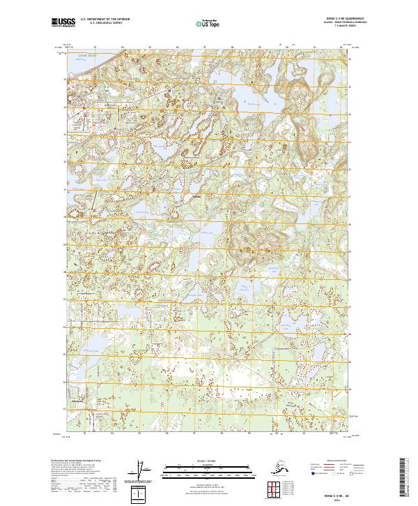 USGS Topographic Map – Kenai C-4 NE