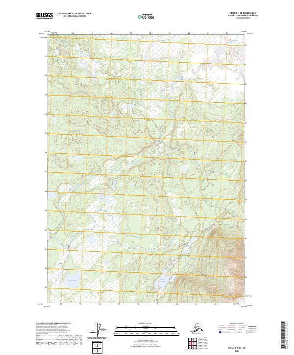 USGS Topographic Map – Kenai D-1 SE