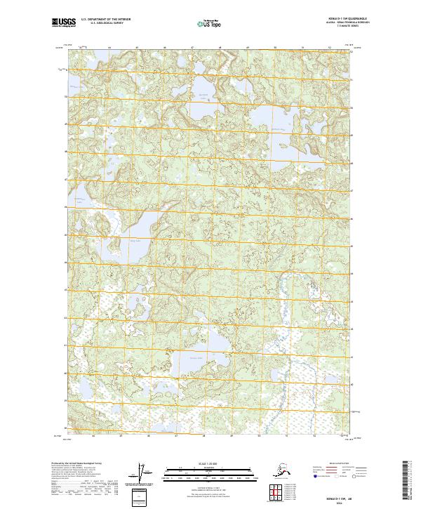 USGS Topographic Map – Kenai D-1 SW