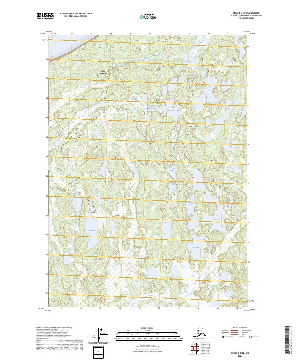 USGS Topographic Map – Kenai D-2 NE