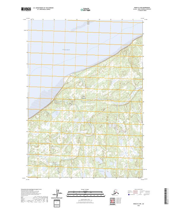 USGS Topographic Map – Kenai D-2 NW