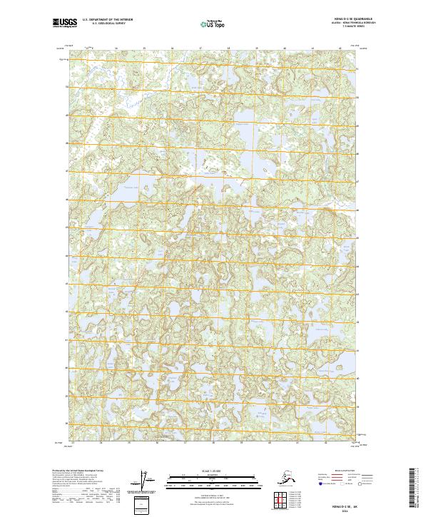 USGS Topographic Map – Kenai D-2 SE