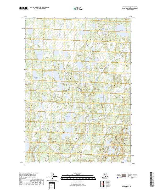 USGS Topographic Map – Kenai D-2 SW