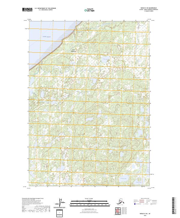 USGS Topographic Map – Kenai D-3 SE