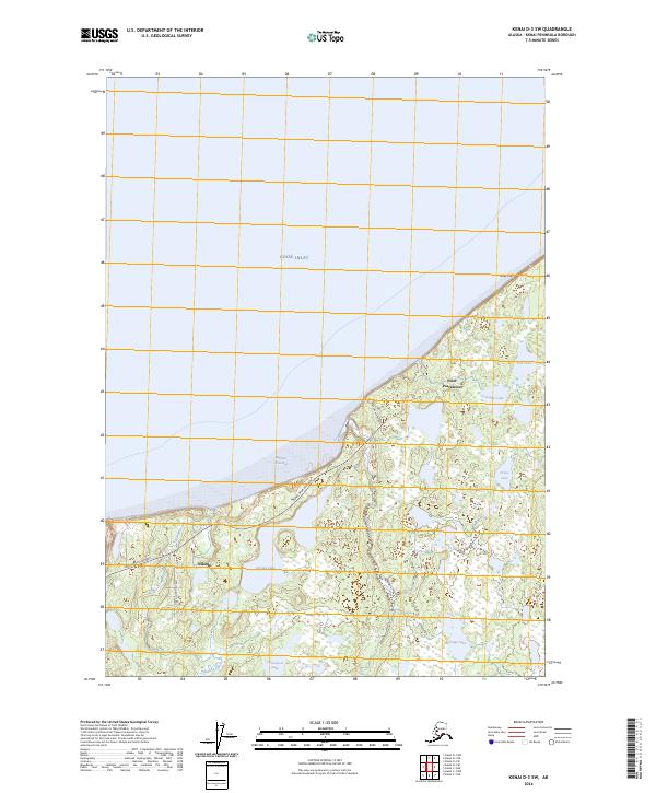 USGS Topographic Map – Kenai D-3 SW