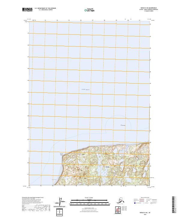 USGS Topographic Map – Kenai D-4 SE