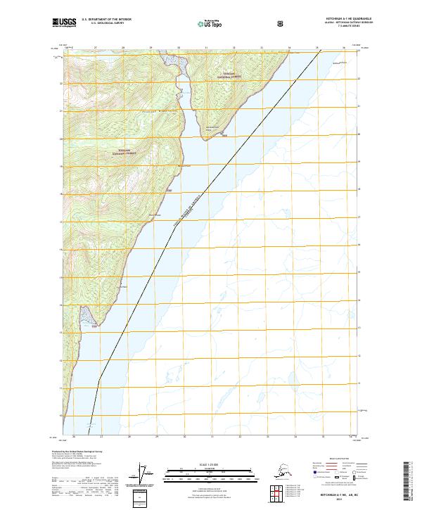 USGS Topographic Map – Ketchikan A-1 NE