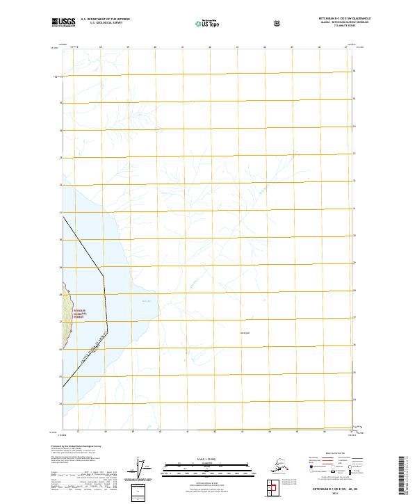 2021 Map of Ketchikan B-1 OE E SW, 2021 Print