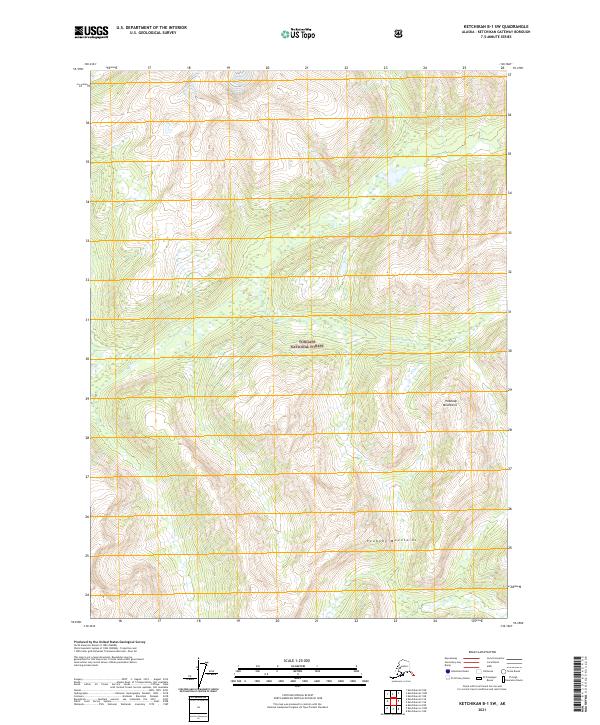 2021 Map of Ketchikan B-1 SW, 2021 Print