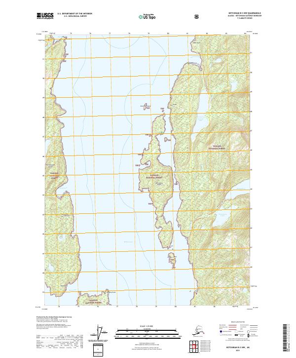 USGS Topographic Map – Ketchikan B-3 NW
