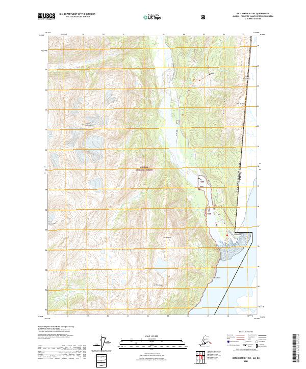 USGS Topographic Map – Ketchikan D-1 NE