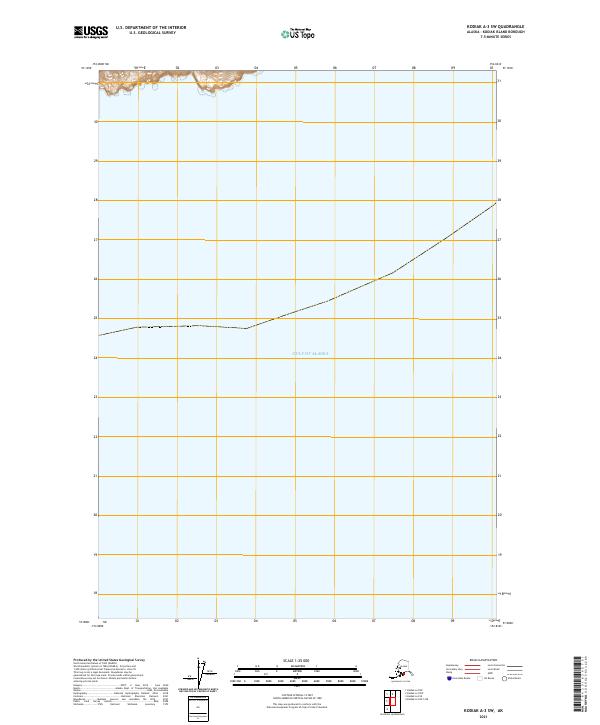 2021 Map of Kodiak A-3 SW, 2021 Print