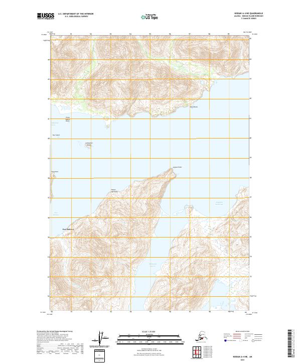 USGS Topographic Map – Kodiak A-4 NE