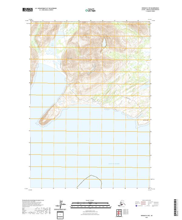 USGS Topographic Map – Kodiak B-2 NE
