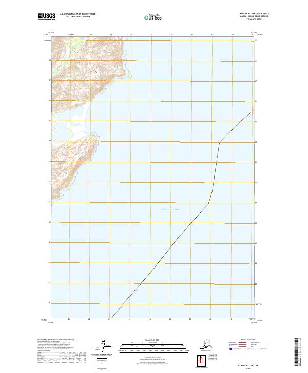 2021 Map of Kodiak B-2 SW, 2021 Print