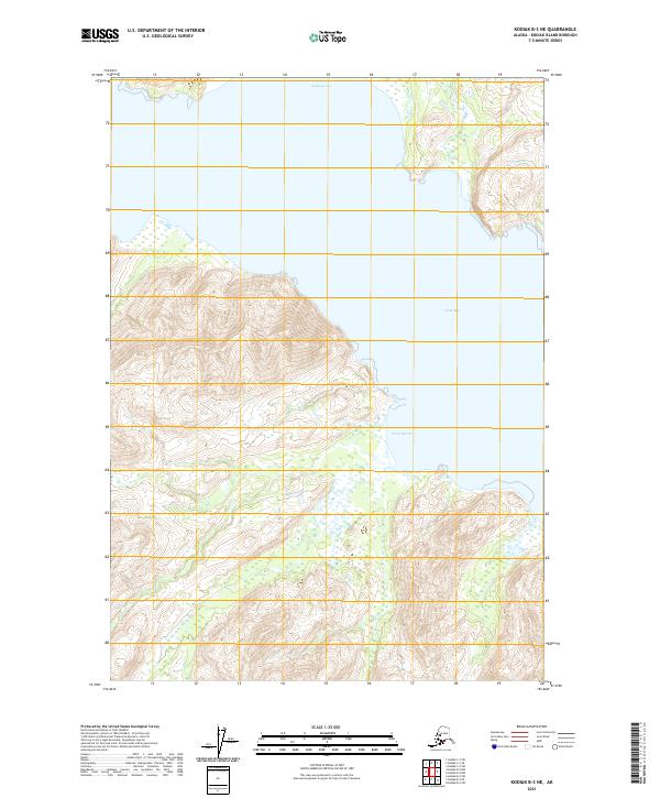 USGS Topographic Map – Kodiak B-3 NE