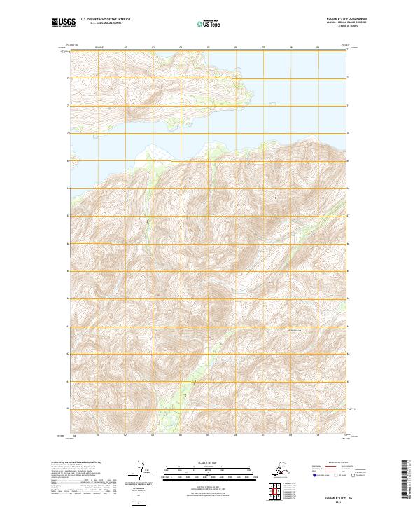 2021 Map of Kodiak B-3 NW, 2021 Print