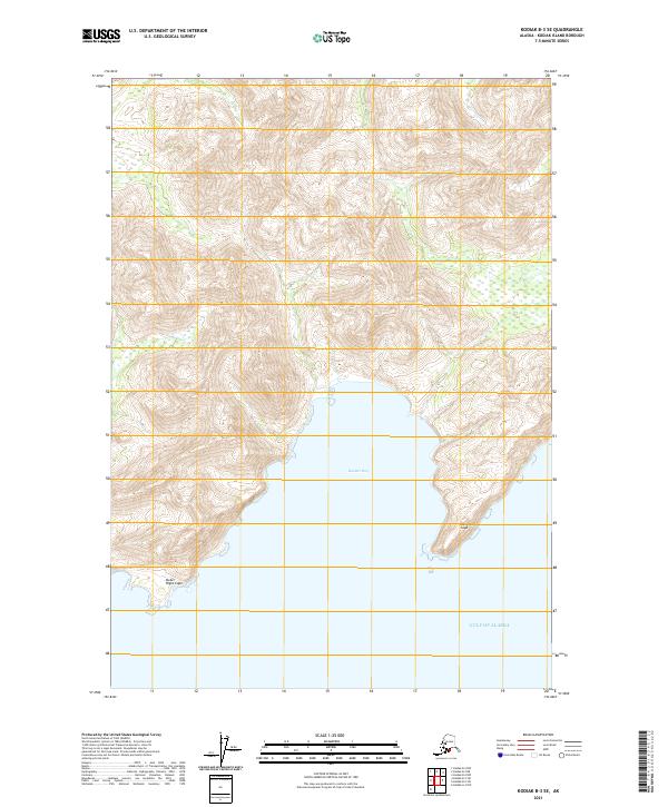 USGS Topographic Map – Kodiak B-3 SE
